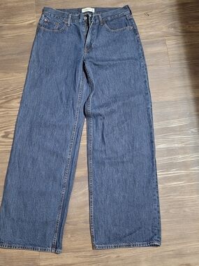 90s Relaxed High Rise Wide Leg Jeans Abercrombie & Fitch Size 27 Womens Classic